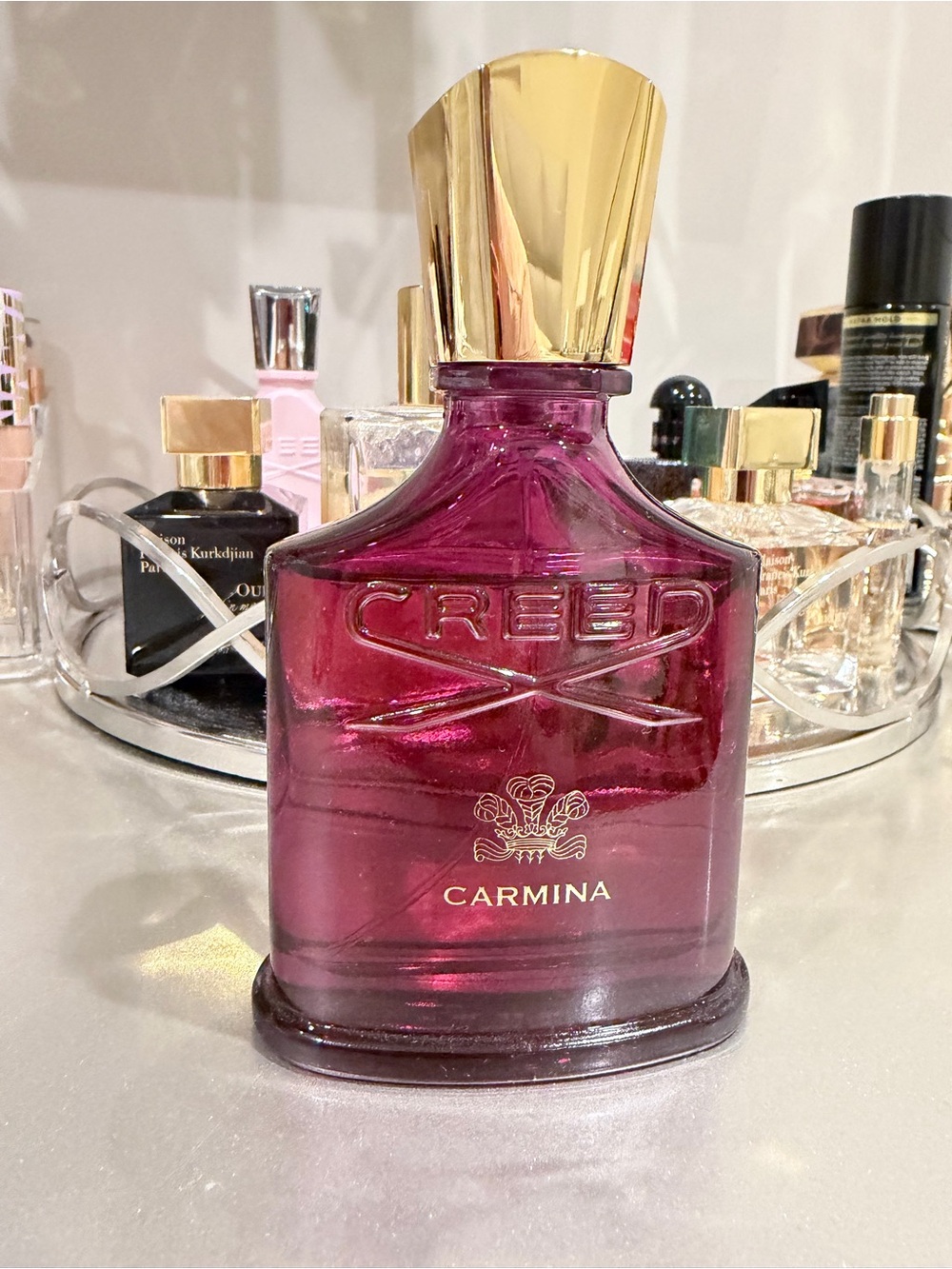 Creed Carmina Pink Berry Bottle with Gold Cap